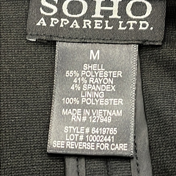 Soho Apparel Striped Stretch Jacket Fitted Blazer Sz M Office Workwear Career - Picture 12 of 13